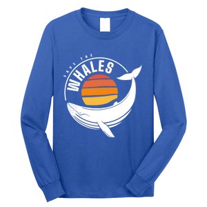 Save The Whale Environtal Activist Climate Blue Whale Cool Gift Long Sleeve Shirt