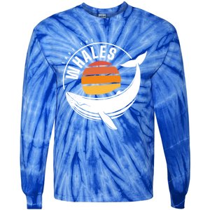 Save The Whale Environtal Activist Climate Blue Whale Cool Gift Tie-Dye Long Sleeve Shirt