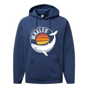 Save The Whale Environtal Activist Climate Blue Whale Cool Gift Performance Fleece Hoodie