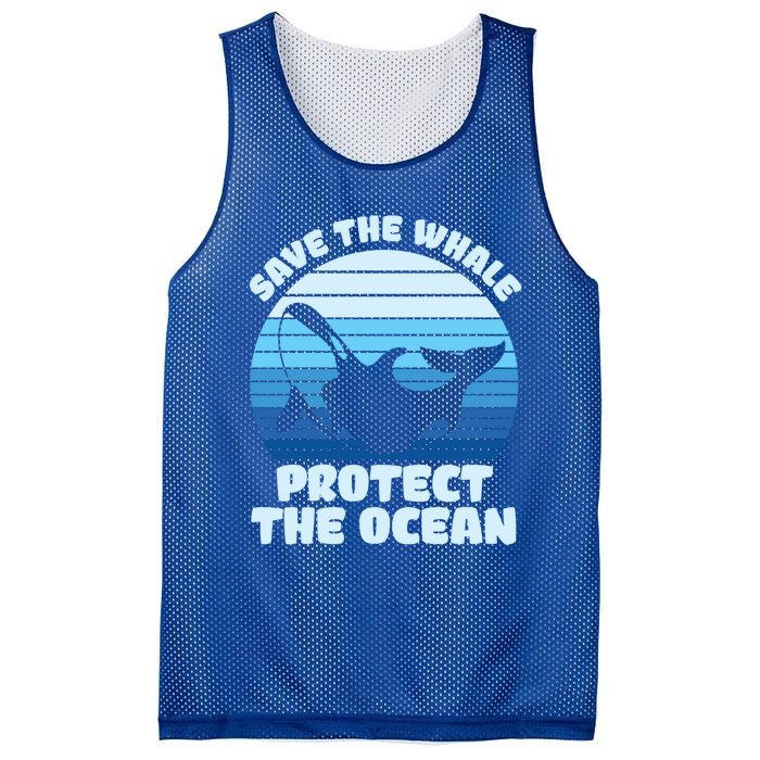 Save The Whale Protect The Ocean Gift Mesh Reversible Basketball Jersey Tank