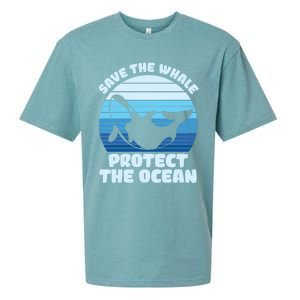 Save The Whale Protect The Ocean Gift Sueded Cloud Jersey T-Shirt