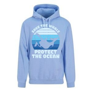 Save The Whale Protect The Ocean Gift Unisex Surf Hoodie