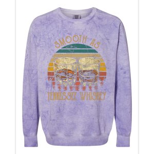 Smooth Tennessee Whiskey Graphic Western Cactus Mountains Colorblast Crewneck Sweatshirt