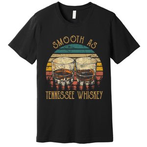 Smooth Tennessee Whiskey Graphic Western Cactus Mountains Premium T-Shirt