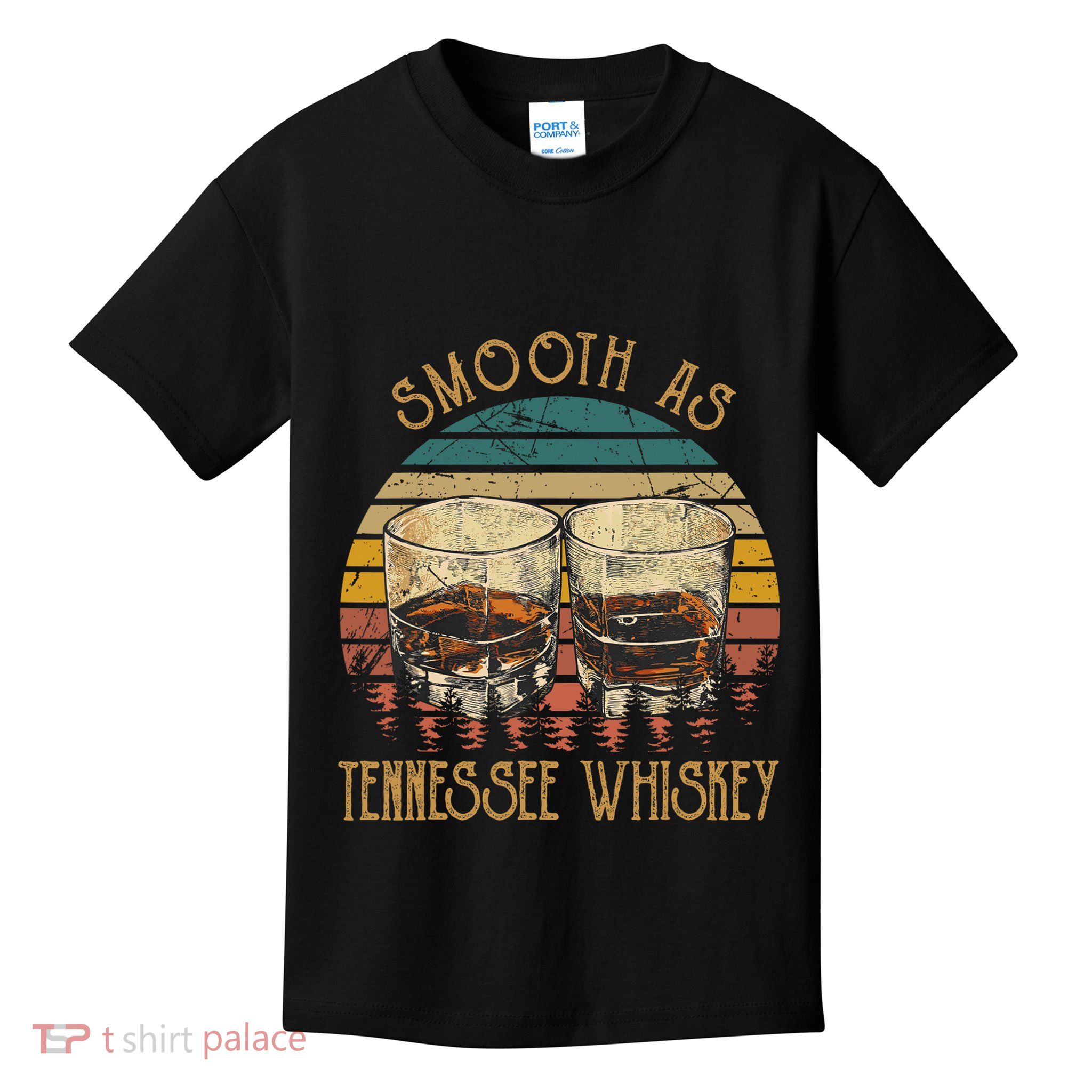 Smooth Tennessee Whiskey Graphic Western Cactus Mountains Kids T-Shirt