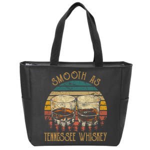 Smooth Tennessee Whiskey Graphic Western Cactus Mountains Zip Tote Bag