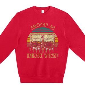 Smooth Tennessee Whiskey Graphic Western Cactus Mountains Premium Crewneck Sweatshirt