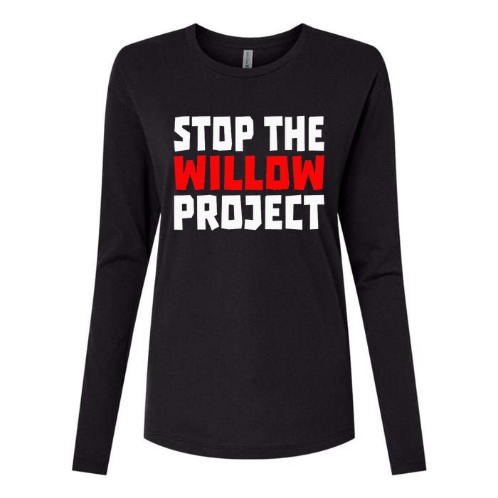 Stop The Willow Project Womens Cotton Relaxed Long Sleeve T-Shirt