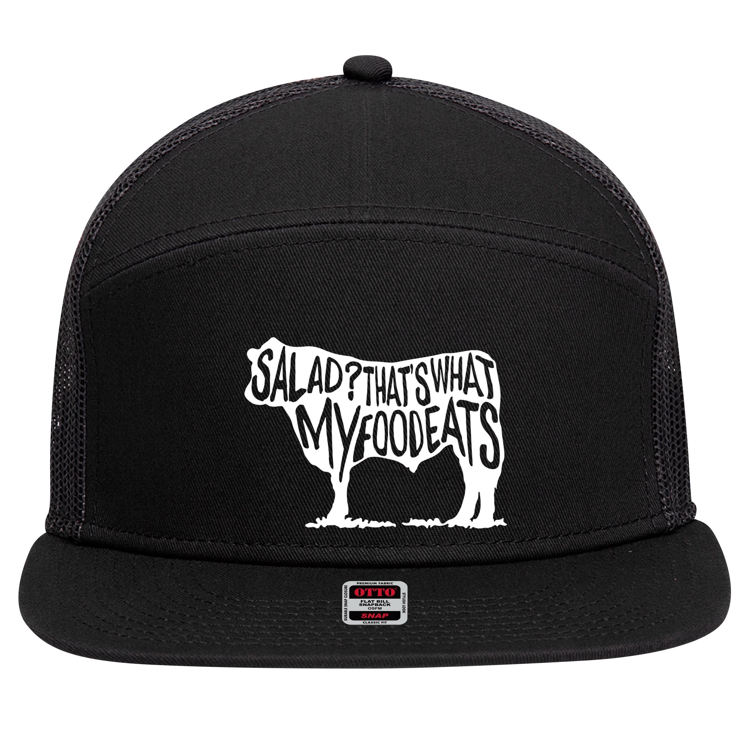 Salad ThatS What My Food Eats 7 Panel Mesh Trucker Snapback Hat