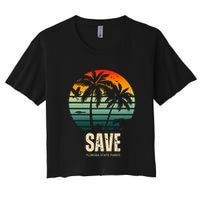 Save The Wildlife Women's Crop Top Tee