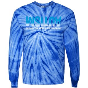 Seeing The World Differently Autism Awareness Gift Tie-Dye Long Sleeve Shirt