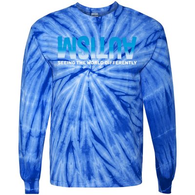 Seeing The World Differently Autism Awareness Gift Tie-Dye Long Sleeve Shirt