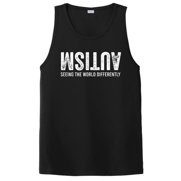 Seeing The World Differently Autism Awareness PosiCharge Competitor Tank