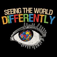 Seeing The World Differently Autism Awareness Gift 7-Panel Snapback Hat