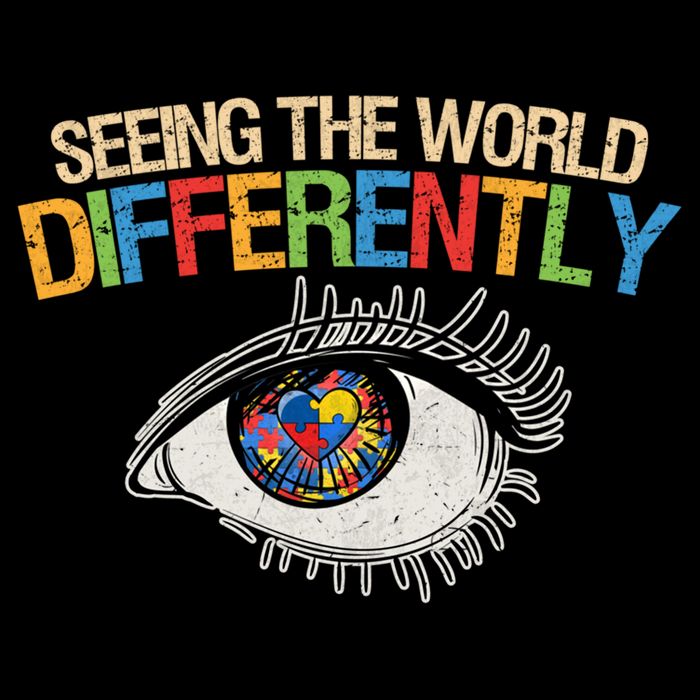 Seeing The World Differently Autism Awareness Gift 7-Panel Snapback Hat