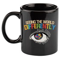 Seeing The World Differently Autism Awareness Gift 11oz C Handle Ceramic Mug