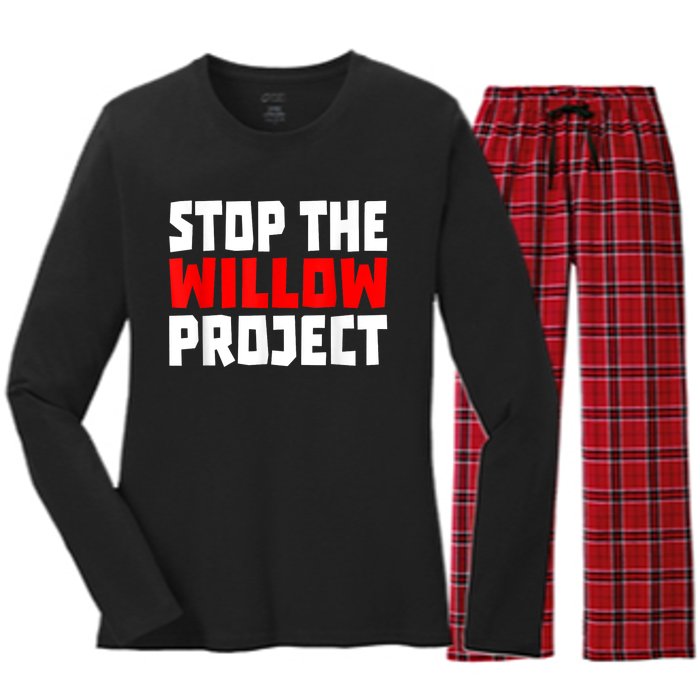 Stop The Willow Project Women's Long Sleeve Flannel Pajama Set 