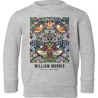 Strawberry Thief William Morris Pattern Vintage Art Toddler Sweatshirt