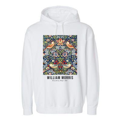 Strawberry Thief William Morris Pattern Vintage Art Garment-Dyed Fleece Hoodie