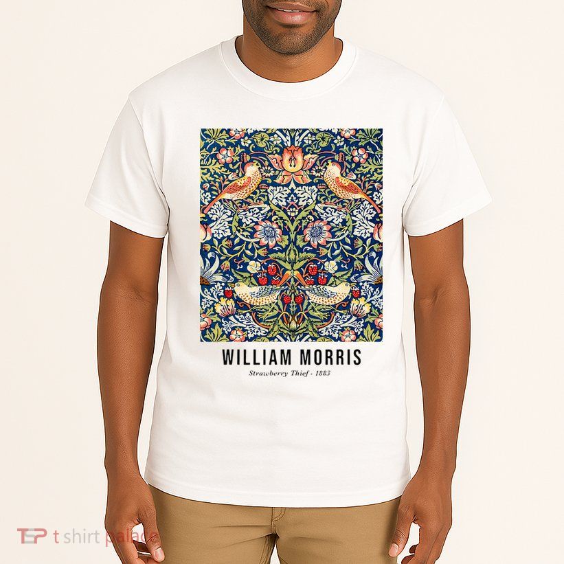 Strawberry Thief William Morris Pattern Vintage Art Tall T-Shirt
