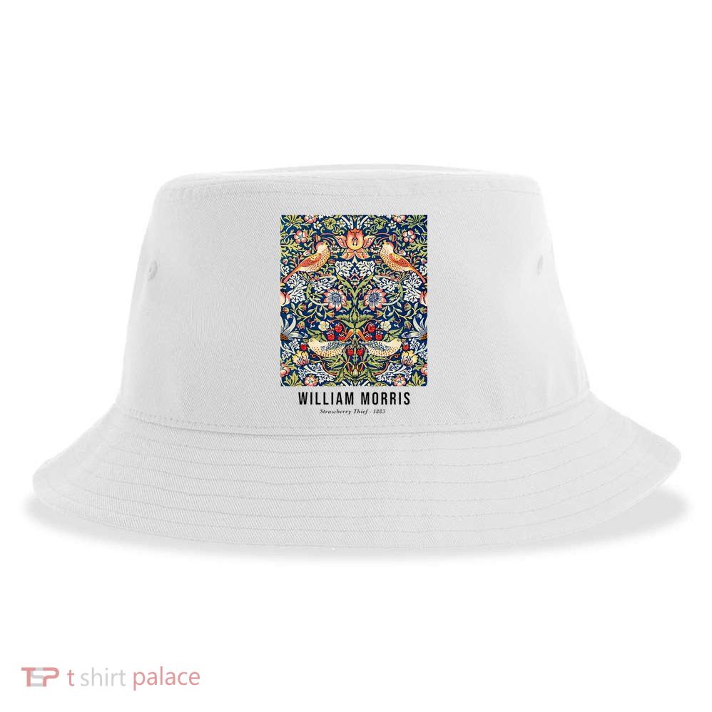 Strawberry Thief William Morris Pattern Vintage Art Sustainable Bucket Hat