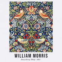 Strawberry Thief William Morris Pattern Vintage Art Button