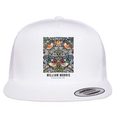 Strawberry Thief William Morris Pattern Vintage Art Flatbill Hat