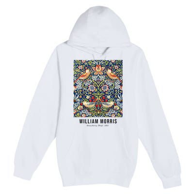 Strawberry Thief William Morris Pattern Vintage Art Premium Pullover Hoodie