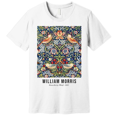 Strawberry Thief William Morris Pattern Vintage Art Premium T-Shirt