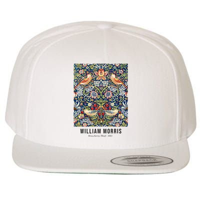 Strawberry Thief William Morris Pattern Vintage Art Wool Snapback Cap