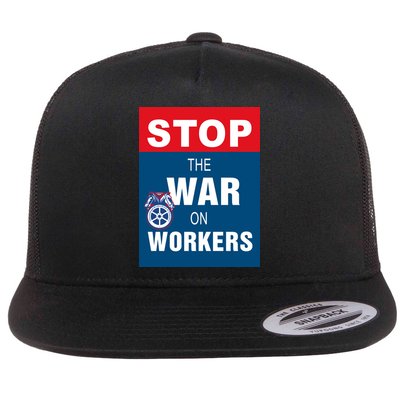 Stop The War On Workers Flatbill Hat