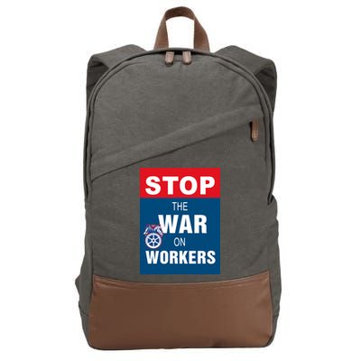 Stop The War On Workers Cotton Canvas Backpack