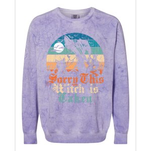 Sorry This Witch Is Taken Married Gift From Friend Meaningful Gift Colorblast Crewneck Sweatshirt