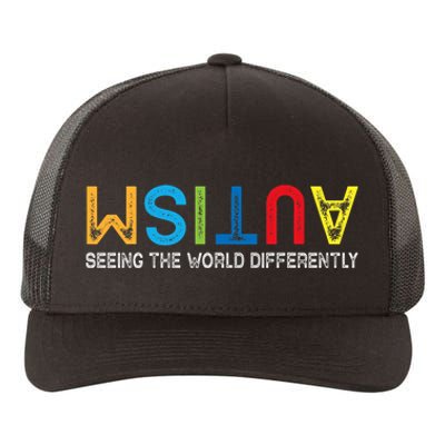 Seeing The World Differently Autism Awareness Yupoong Adult 5-Panel Trucker Hat