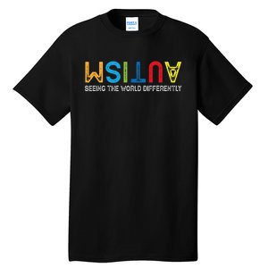 Seeing The World Differently Autism Awareness Tall T-Shirt