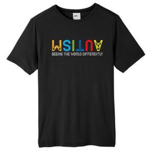 Seeing The World Differently Autism Awareness Tall Fusion ChromaSoft Performance T-Shirt