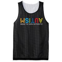 Seeing The World Differently Autism Awareness Mesh Reversible Basketball Jersey Tank