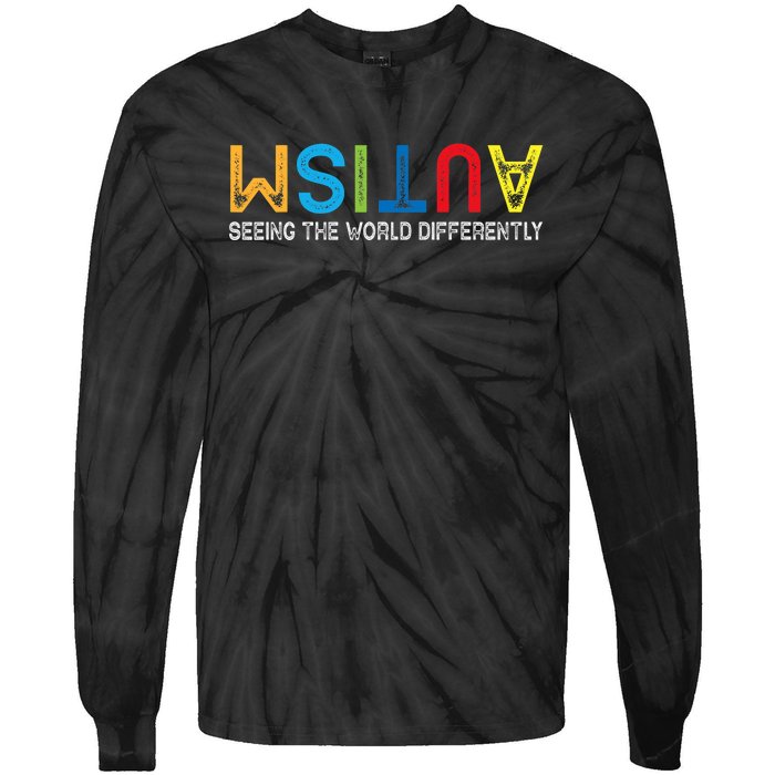 Seeing The World Differently Autism Awareness Tie-Dye Long Sleeve Shirt