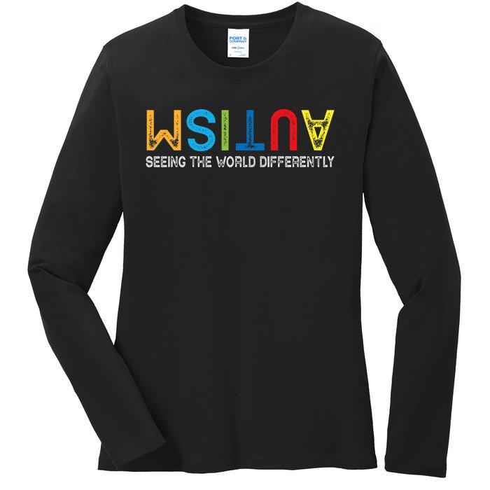 Seeing The World Differently Autism Awareness Ladies Long Sleeve Shirt