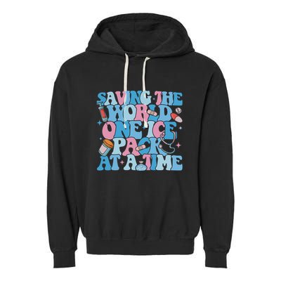 Saving The World One Ice Pack At A Time Garment-Dyed Fleece Hoodie