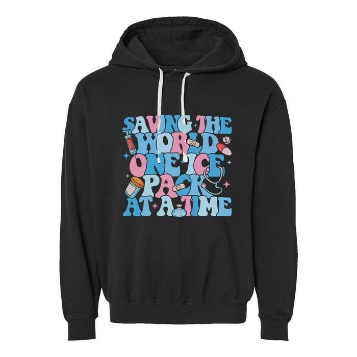 Saving The World One Ice Pack At A Time Garment-Dyed Fleece Hoodie