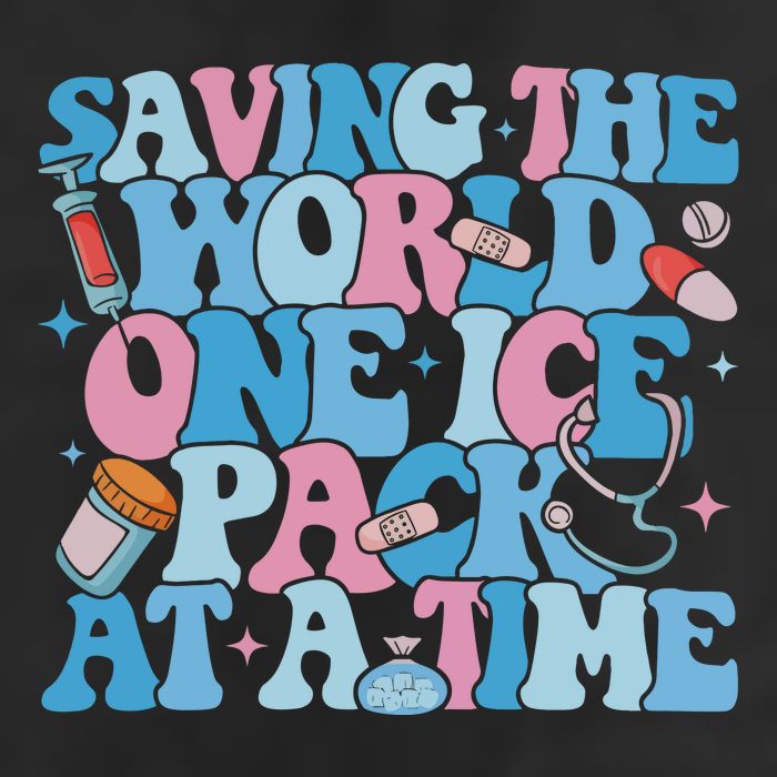 Saving The World One Ice Pack At A Time Garment-Dyed Fleece Hoodie