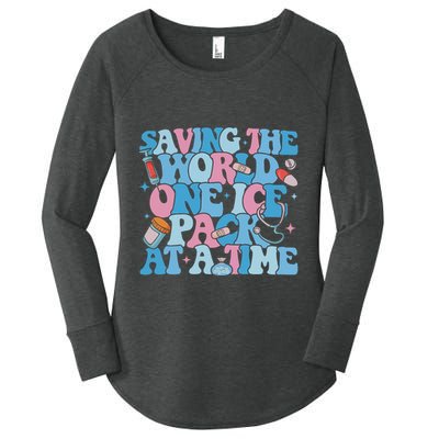 Saving The World One Ice Pack At A Time Women's Perfect Tri Tunic Long Sleeve Shirt