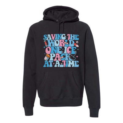 Saving The World One Ice Pack At A Time Premium Hoodie