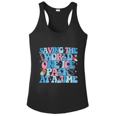 Saving The World One Ice Pack At A Time Ladies PosiCharge Competitor Racerback Tank