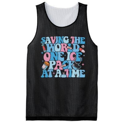 Saving The World One Ice Pack At A Time Mesh Reversible Basketball Jersey Tank