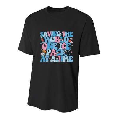 Saving The World One Ice Pack At A Time Youth Performance Sprint T-Shirt