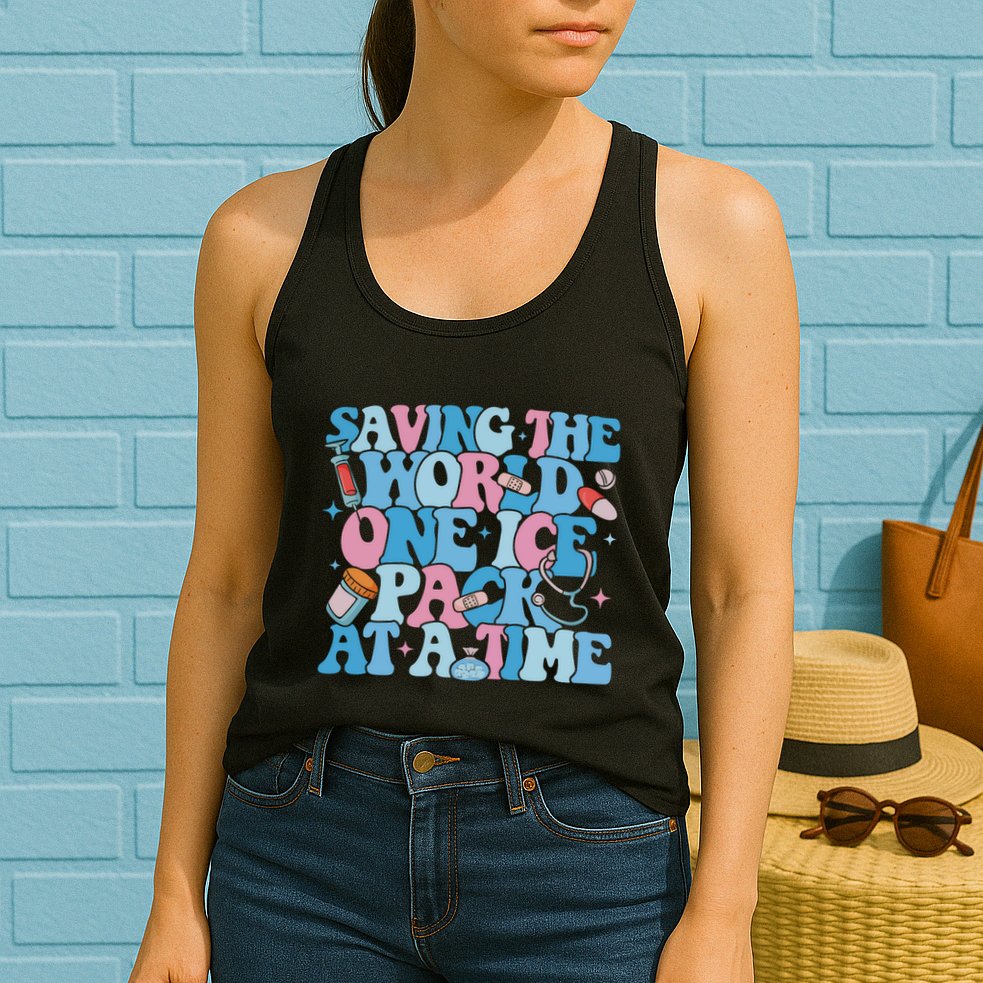Saving The World One Ice Pack At A Time Womens Tank Top