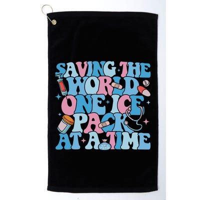 Saving The World One Ice Pack At A Time Golf Towel