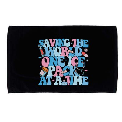 Saving The World One Ice Pack At A Time Microfiber Hand Towel